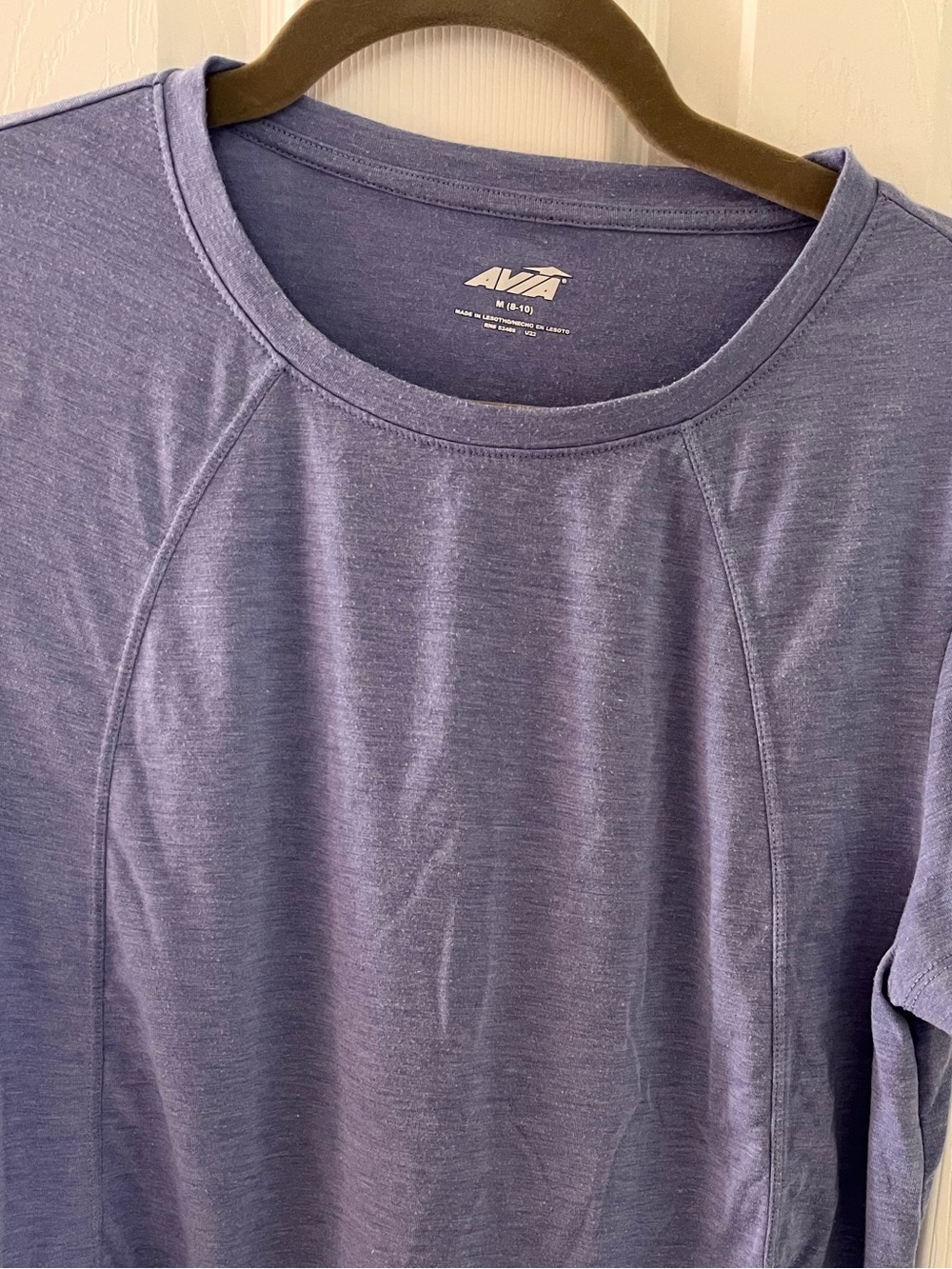 M Avia workout Heathered Purple Crewneck Shirt